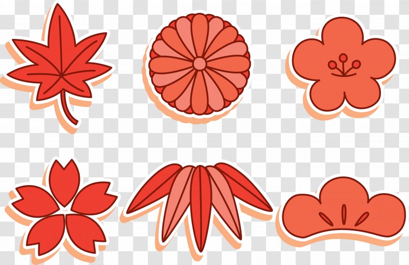Japanese Maple Red Leaf Autumn Color Transparent PNG