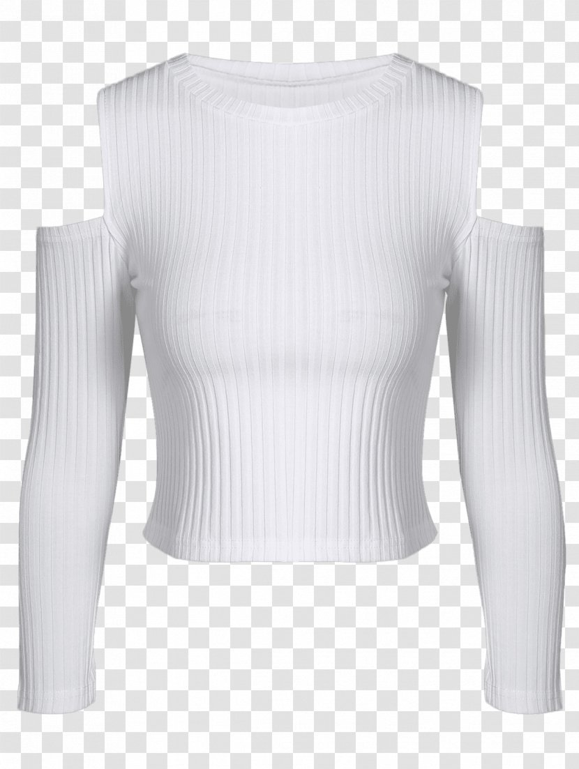 Sweater Long-sleeved T-shirt Shoulder - Longsleeved Tshirt Transparent PNG