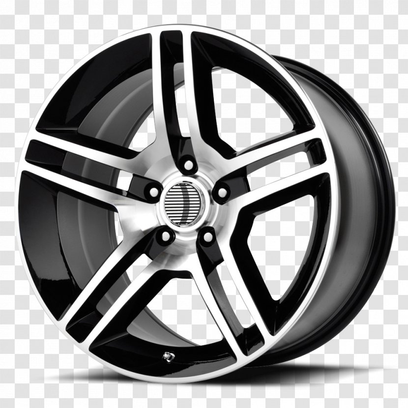 Car Rim Alloy Wheel Tire - Black And White Transparent PNG