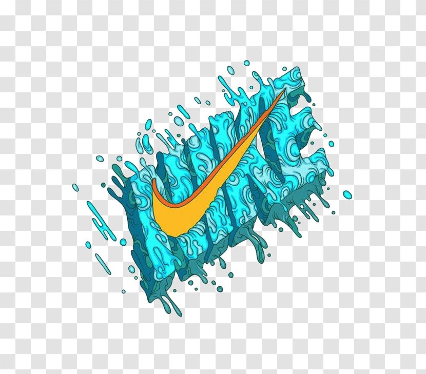 Nike Free Logo Brand Illustration - Turquoise - Creative Transparent PNG