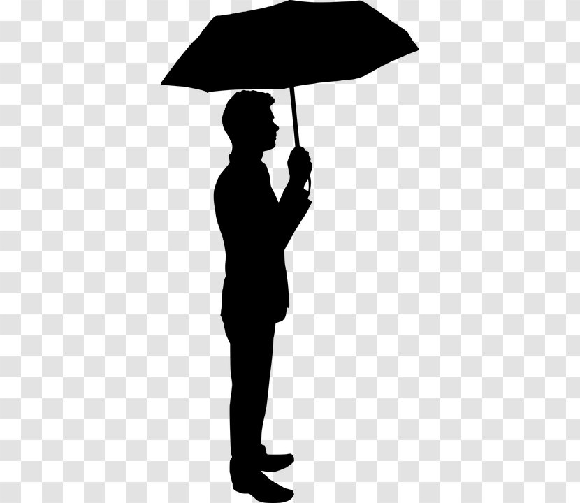 Umbrella Silhouette Person Rain - Ni Transparent PNG