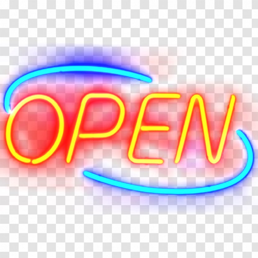 Neon Sign Clip Art - Lighting - Open Creative Word Transparent PNG