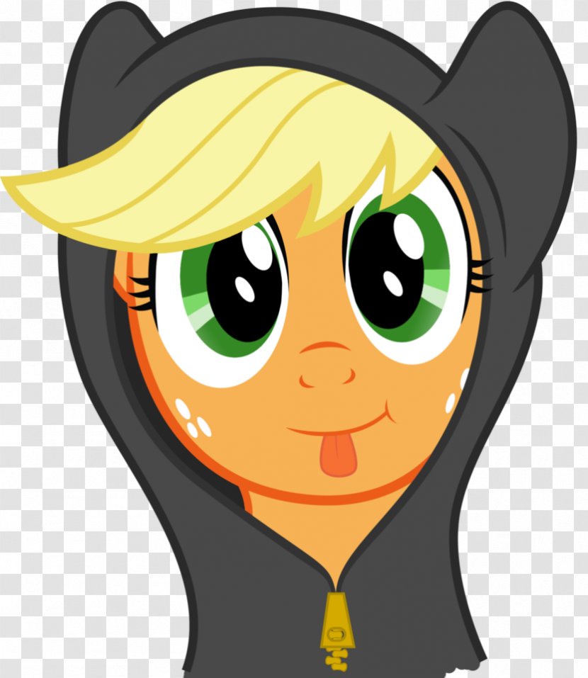 Applejack Rainbow Dash Pony Fan Art Face - Silhouette - Tongue Transparent PNG
