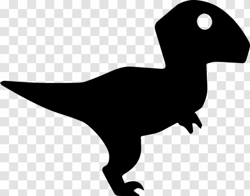 Velociraptor Tyrannosaurus Triceratops Deinonychus Dinosaur - Black And White Transparent PNG