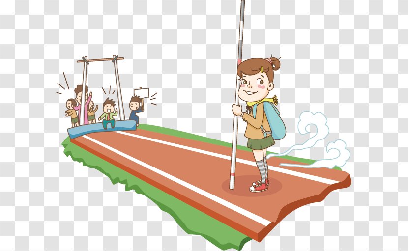 Cartoon Illustration - Jumping - Youth Games Transparent PNG