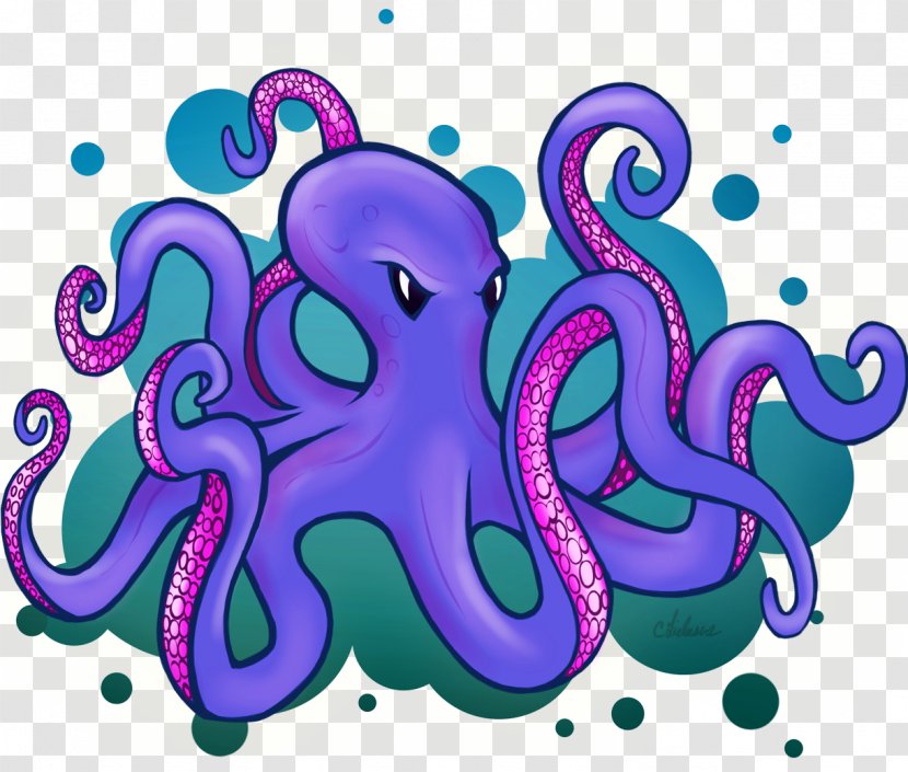 Octopus Cartoon - Purple - Giant Pacific Character Transparent PNG