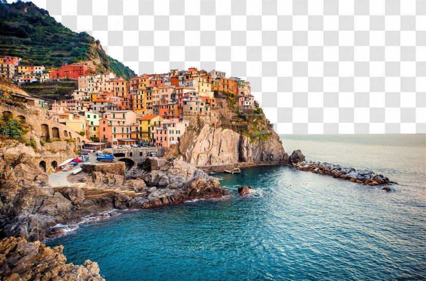 Manarola Riomaggiore Amalfi Coast Ligurian Sea Wallpaper - Cinque Terre - Terre, Italy Transparent PNG