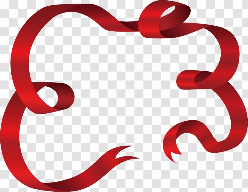 Red Ribbon - Watercolor - Creative Transparent PNG