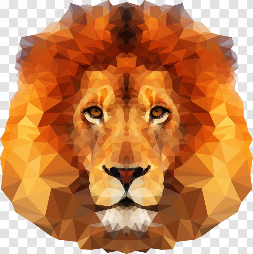 Lionhead Rabbit T-shirt Low Poly - Polygon - Lion Transparent PNG