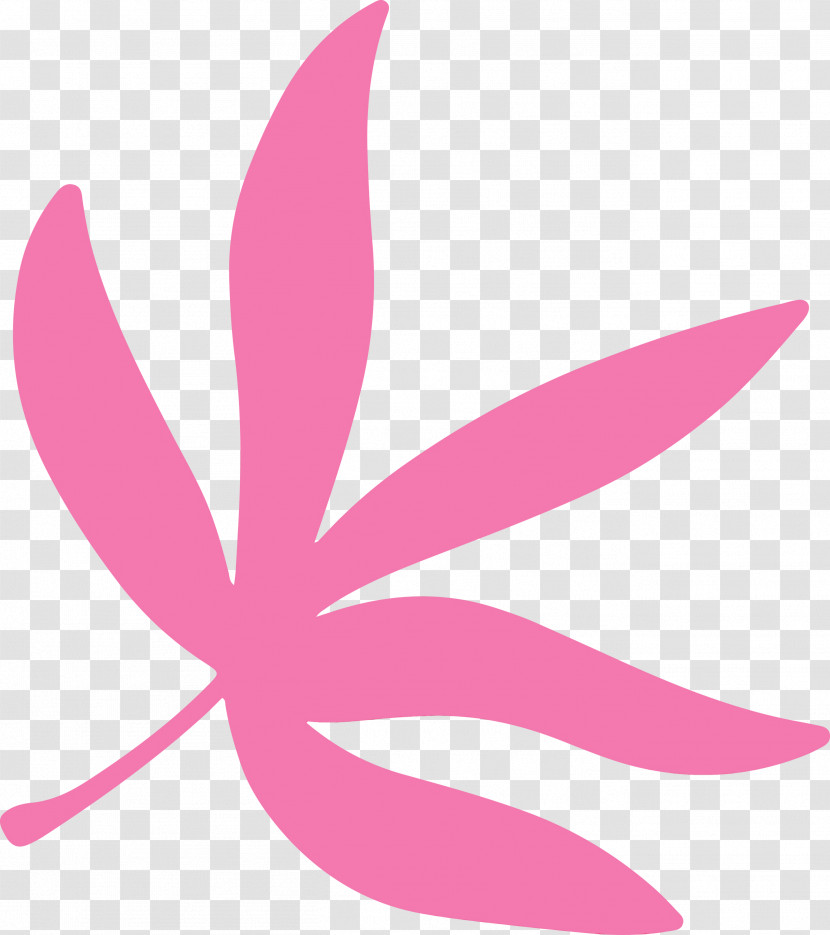 Petal Leaf Pink M Line Meter Transparent PNG