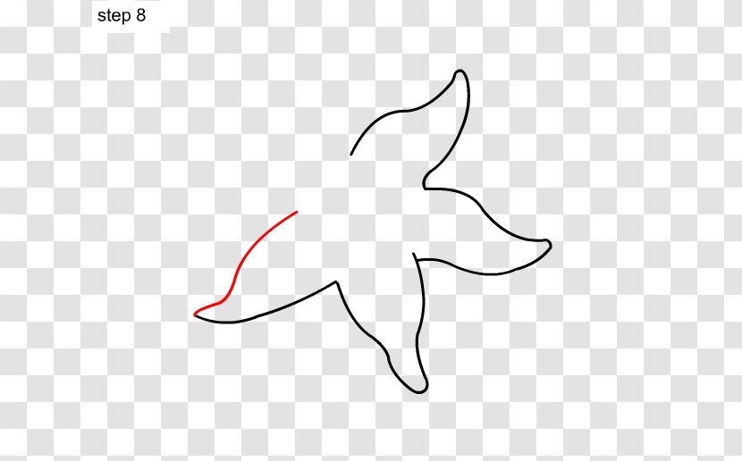 Drawing Line Art /m/02csf Clip - Silhouette - Starfish Transparent PNG