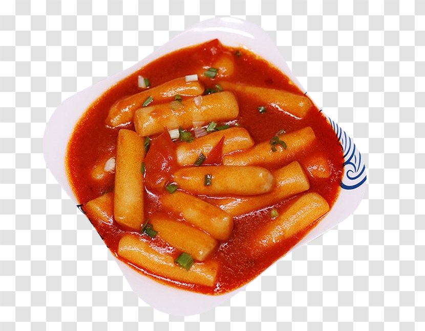 Tteok-bokki Nian Gao Rice Cake Korean Cuisine Sweet And Sour - Chili Sauce Fried Cakes Transparent PNG