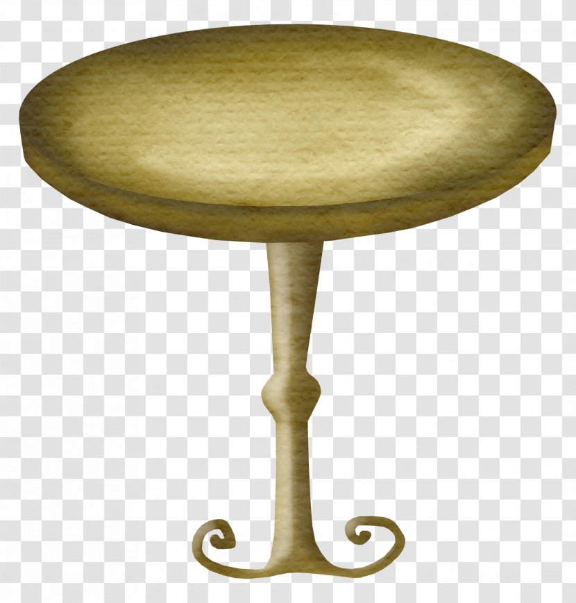 Table Furniture Metal 01504 - Brass Transparent PNG