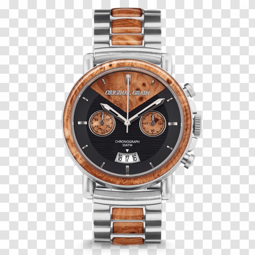 Original Grain Watches Alterra Chronograph Jewellery / The - Strap - COGNAC (Mahogany/Antique Gold/Cognac Italian Leather Band)Watch Transparent PNG