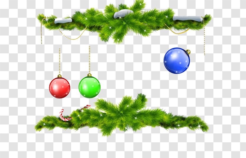 Christmas Tree Branch Clip Art - Creative Transparent PNG