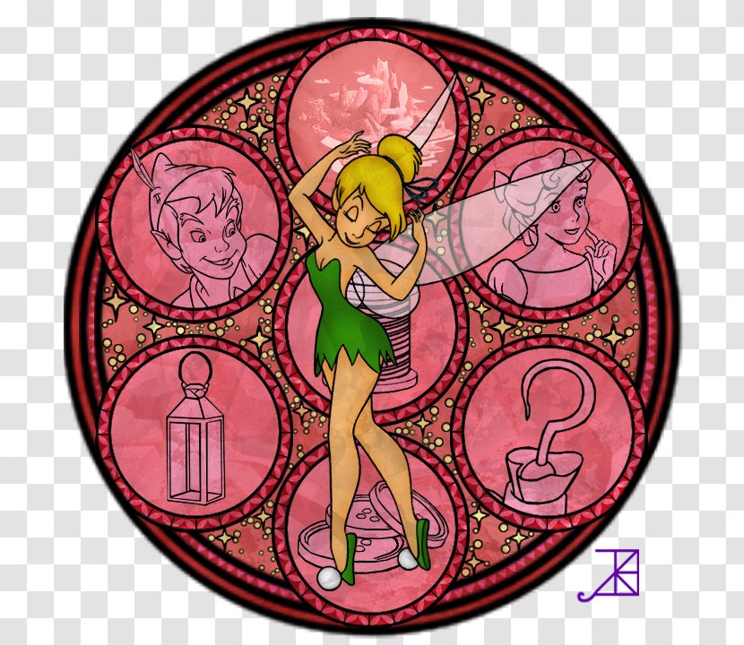 Stained Glass Tiana The Walt Disney Company Princess Art - Silhouette - Peter Pan Transparent PNG