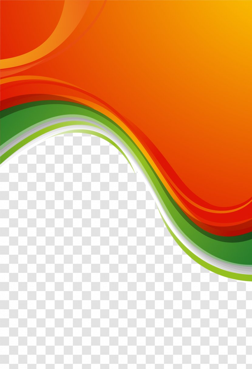 Download - Green - Orange Border Vector Material Transparent PNG