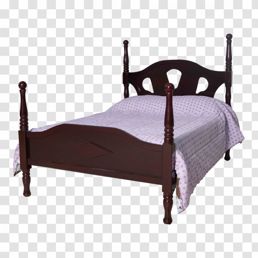 Bed Frame Mattress Furniture Bedroom - Cartoon - Wooden Pole Transparent PNG