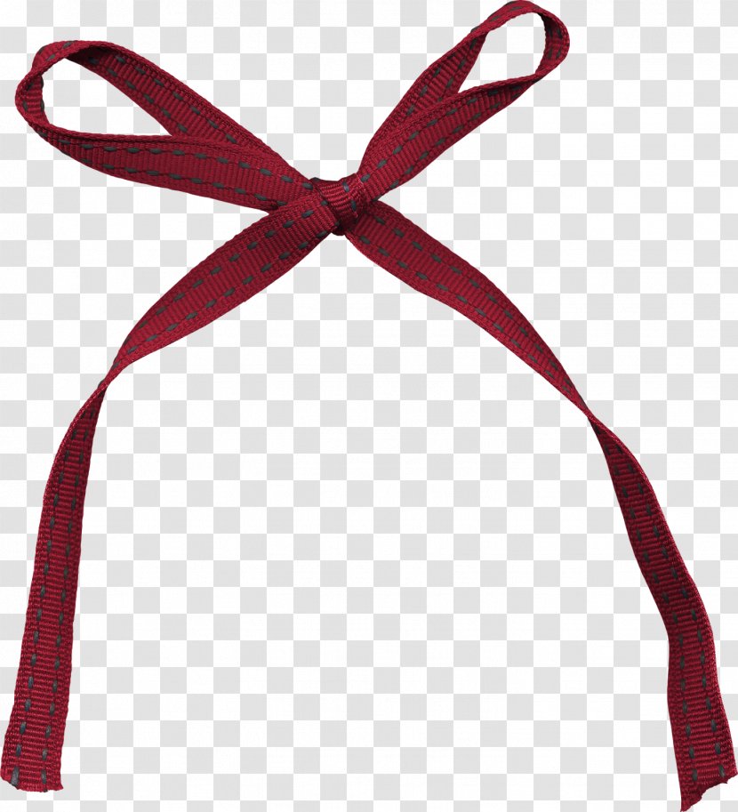 Red Ribbon Textile Image - Lazo Transparent PNG