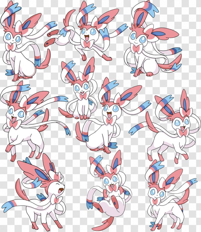 Pokémon X And Y Sylveon Eevee Drawing - Leafeon - Cpm Transparent PNG