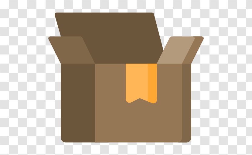 Yellow Rectangle - Brown - Long Box Transparent PNG