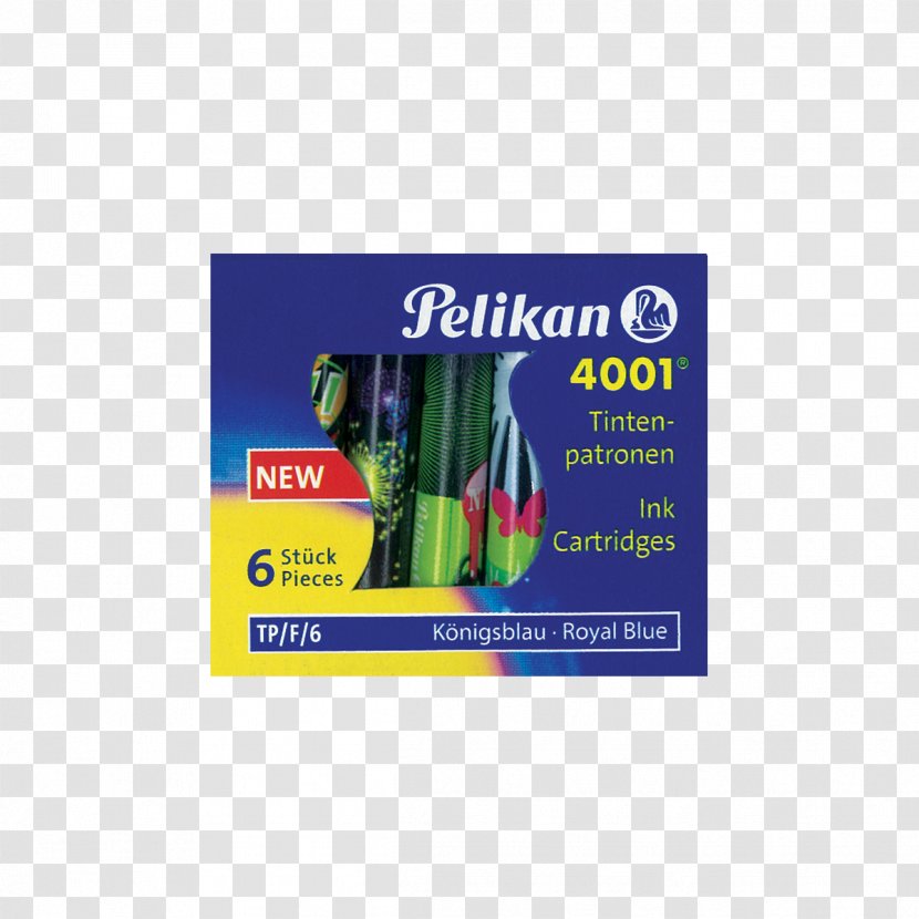 Pelikan Ink Cartridge Fountain Pen - Adhesive - Blue Transparent PNG