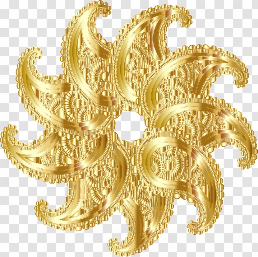 Gold Ornament - Jewellery Brooch Transparent PNG