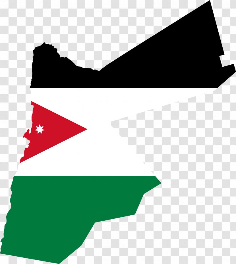Flag Of Jordan Map - Area - France Transparent PNG