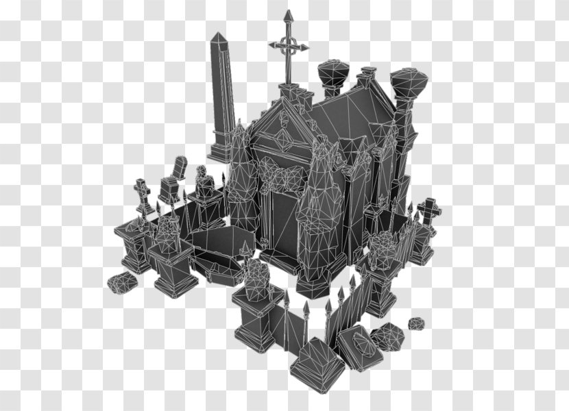 Low Poly Cemetery 3D Modeling Headstone Computer Graphics - Grave Transparent PNG