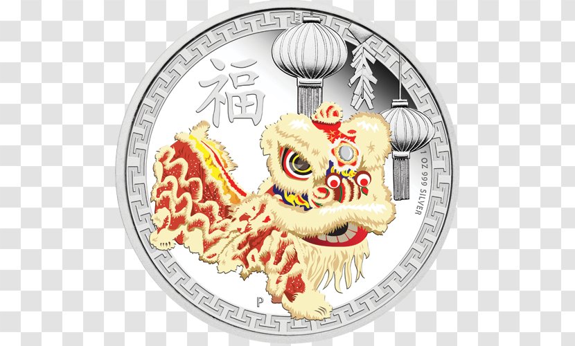 Perth Mint Lion Dance Silver Chinese New Year Coin - Calendar Transparent PNG