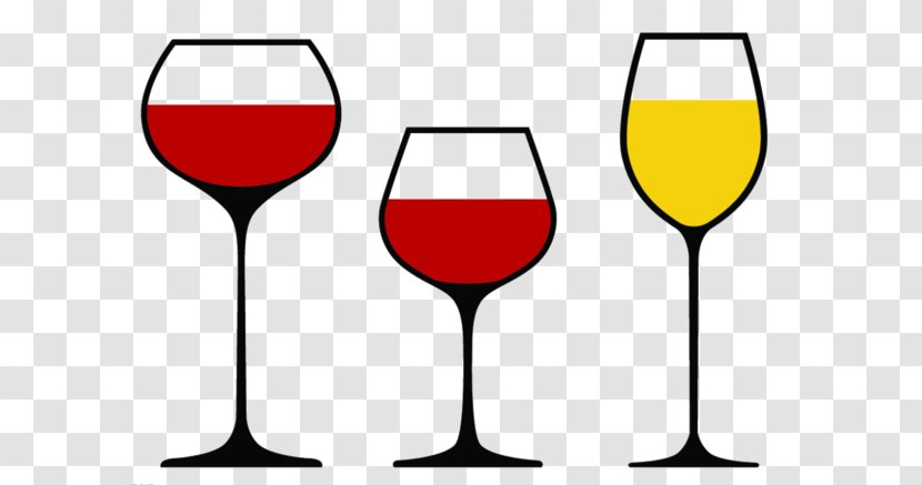 Red Wine Cocktail Glass - Drinkware - Three Glasses Transparent PNG