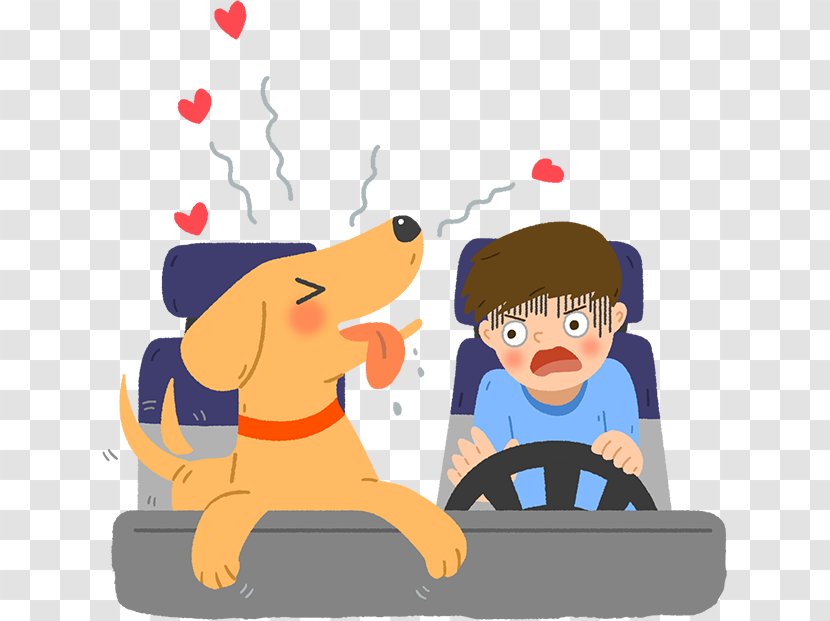 Dog Illustration - Cartoon - Driving People Transparent PNG