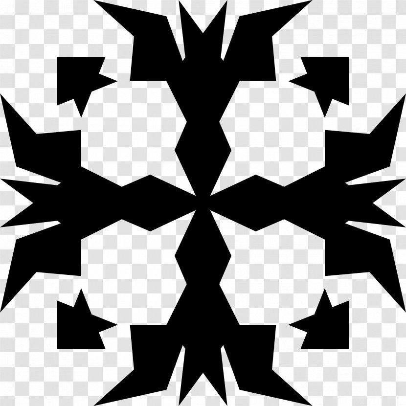 Symmetry Leaf Clip Art - Black And White - Cross Gives Perseverance Transparent PNG