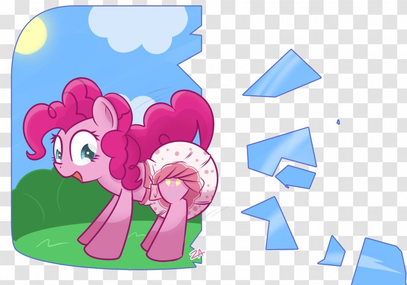 Pinkie Pie Horse Fourth Wall Diaper - Silhouette - Breaking Transparent PNG