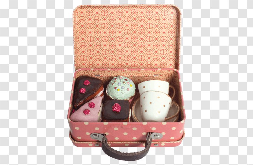 Cupcake Tea Suitcase - Biscuit - Handpainted Transparent PNG