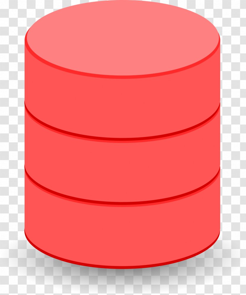 Database Cylinder Clip Art - Disk - Cliparts Red Transparent PNG
