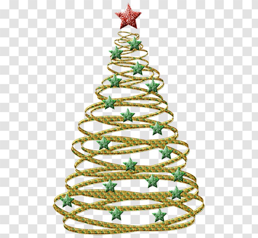 Christmas Tree Ornament Clip Art - Transparent Gold With Green Stars Picture Transparent PNG