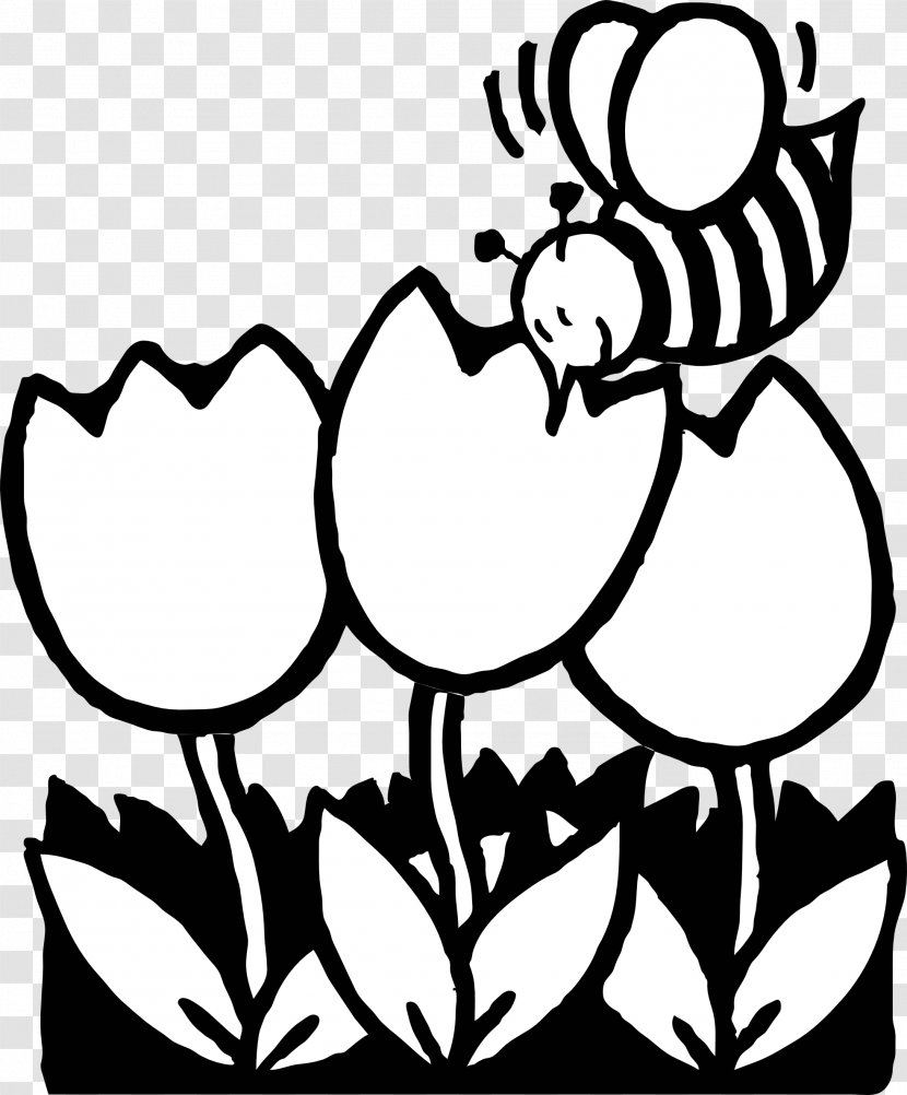 Coloring Book Flower Ruth Heller's Animals Spring Bee - Line Art Transparent PNG