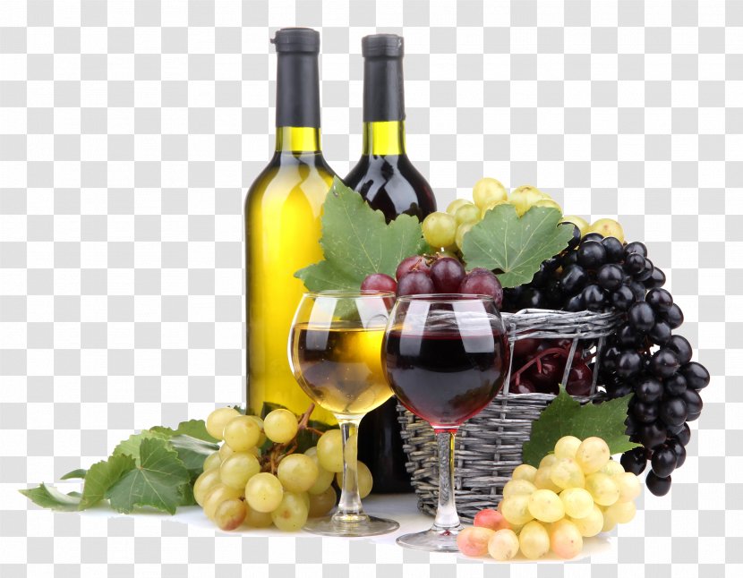 Red Wine Cooler Brandy Common Grape Vine - HD And Transparent PNG