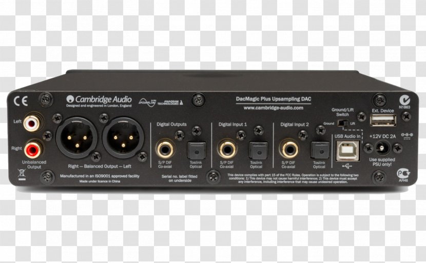 Digital Audio Cambridge DacMagic Plus Digital-to-analog Converter - Amplifier Transparent PNG