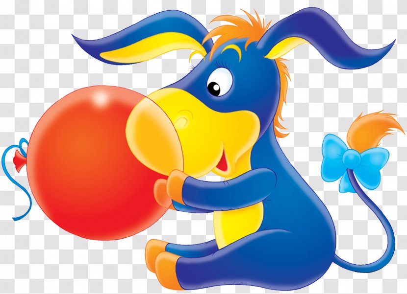 Digital Image Clip Art - Display Resolution - Holding Balloons Little Donkey Transparent PNG
