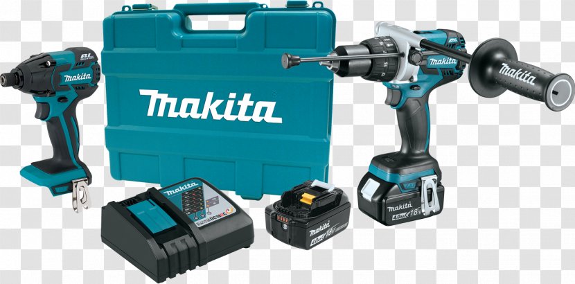 Makita XT248 Impact Driver Lithium-ion Battery Cordless - Tool - Drill Transparent PNG