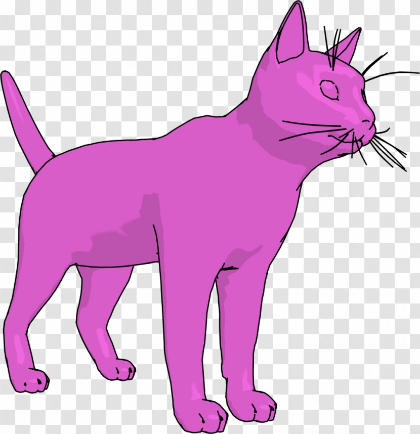 Whiskers Clip Art Pink Cat Persian - Line - Cattery Background Transparent PNG