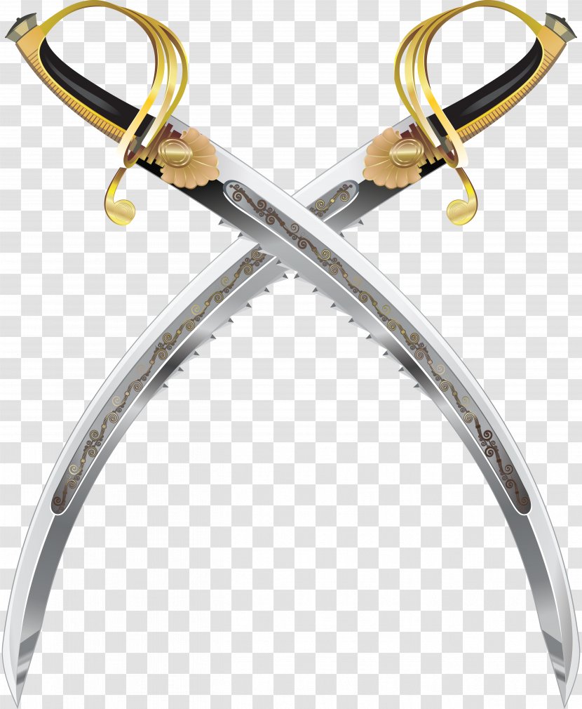 Sword Cutlass Royalty-free Sabre - Drawing - Art Transparent PNG