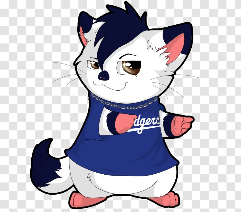 Whiskers Cat Dog Los Angeles Dodgers - Silhouette Transparent PNG