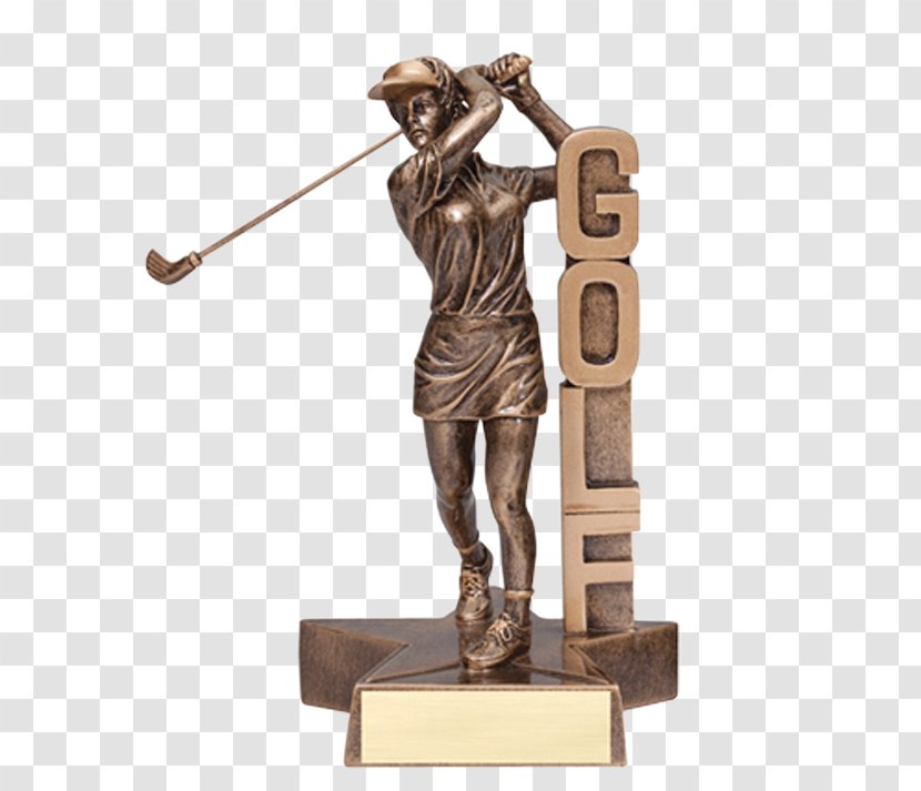 Golf Trophy Award Silver Medal - Classical Sculpture Transparent PNG