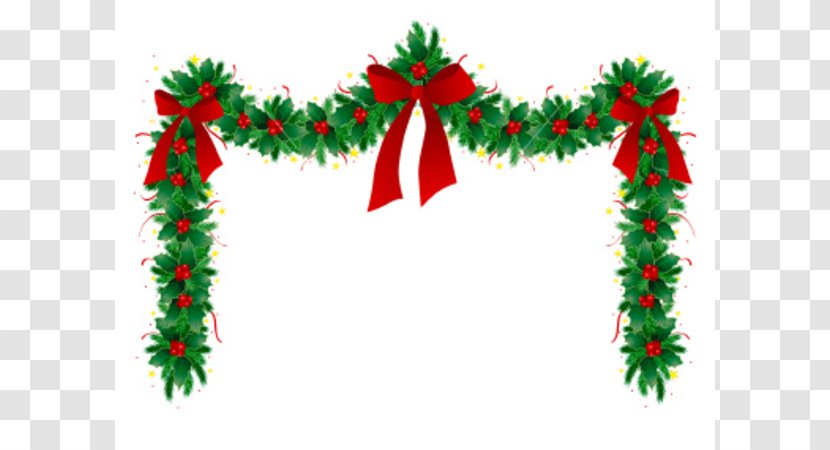 Garland Christmas Wreath Clip Art - Ornament Transparent PNG