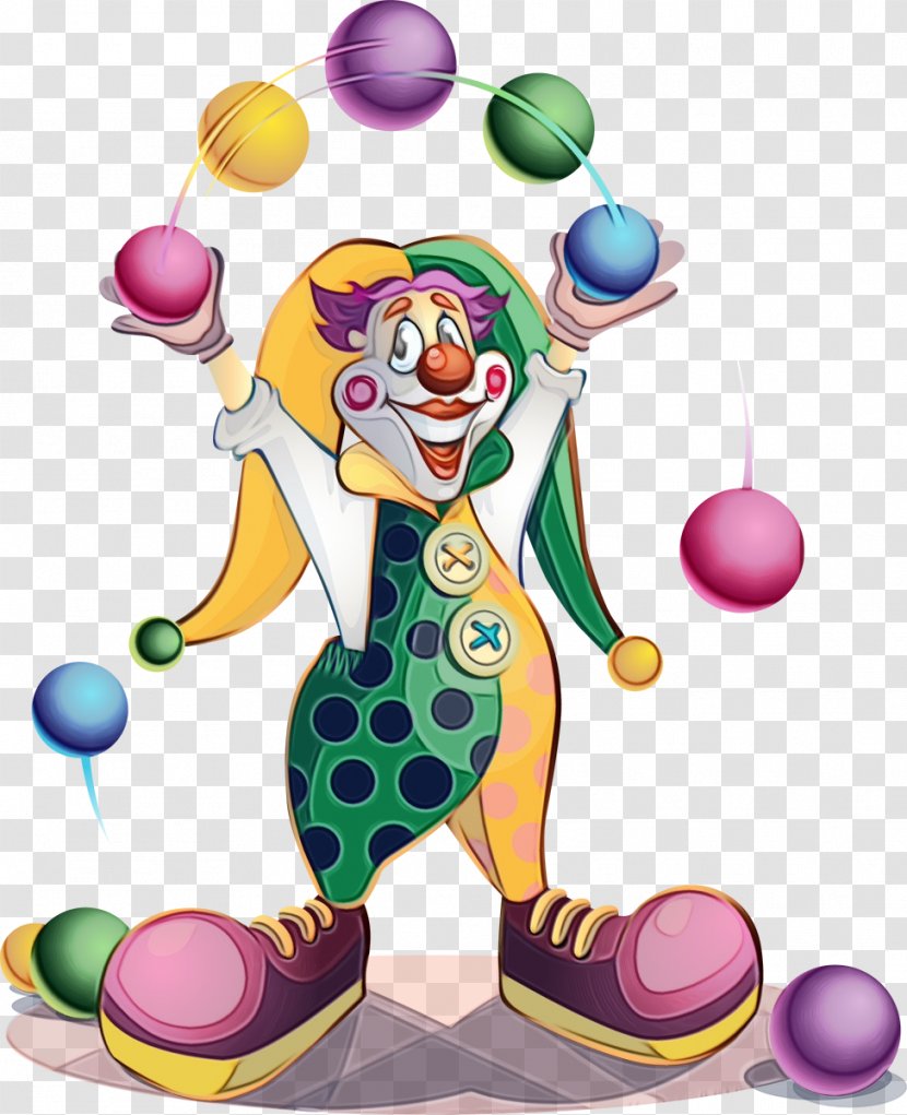 Painting Cartoon - International Clown Week - Juggling Performing Arts Transparent PNG
