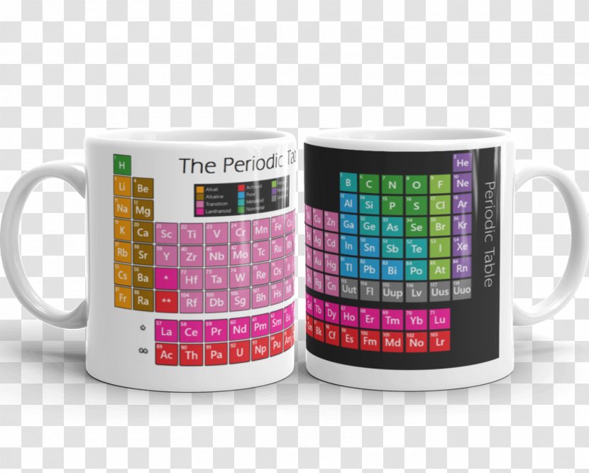 Periodic Table Of The Elements Mug Chemistry Student Teacher Gift Cup Retro Coffee Dishwasher - Mr Right Transparent PNG