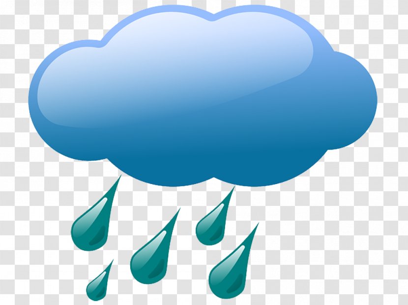 Cloud Rain Clip Art - Blue Transparent PNG